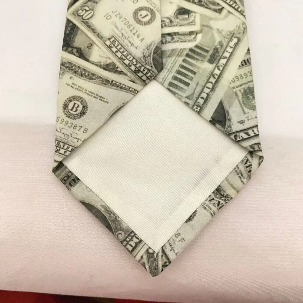 #5645 Ralph Marlin Mens Money Novelty dollas Necktie, Tie 56X3.75